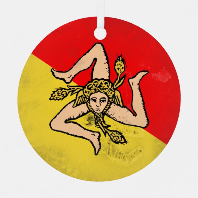 Sicily Metal Tree Decoration (Front)