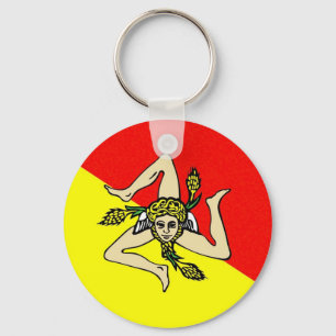 Sicily region flag italy sicilia county key ring