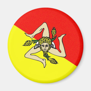 Sicily region flag italy sicilia county magnet