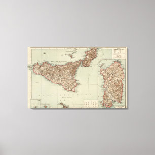 Sicily, Sardinia Canvas Print