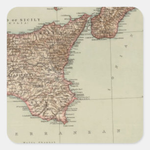 Sicily, Sardinia Square Sticker