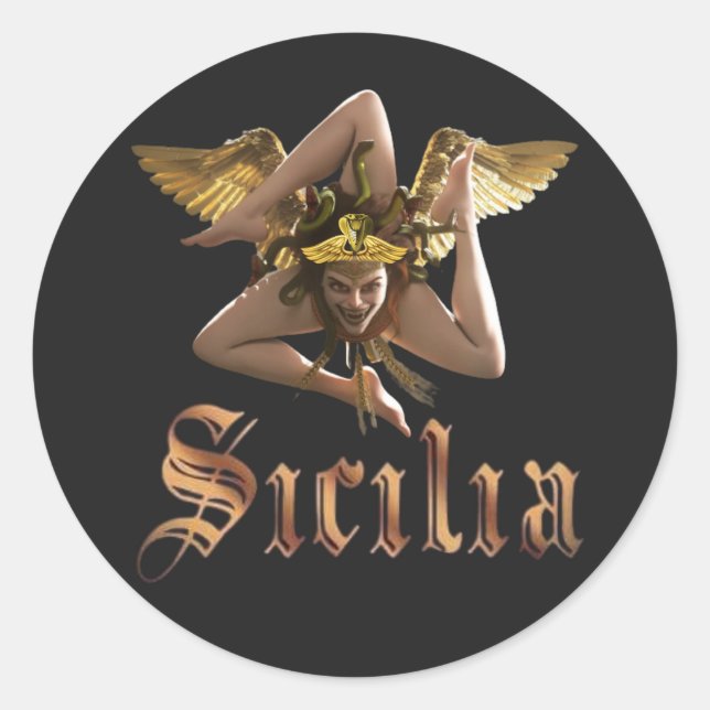 Sicily / Sicilia Triskelion Trinacria STICKER (Front)