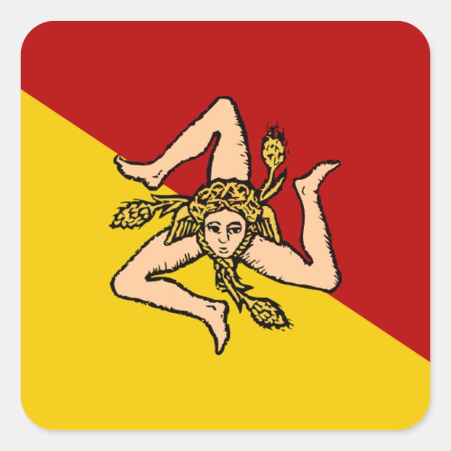 Sicily Square Sticker (Front)