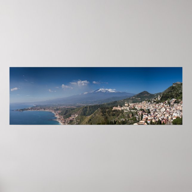 Sicily - Taormina in front of the Etna poster (Front)