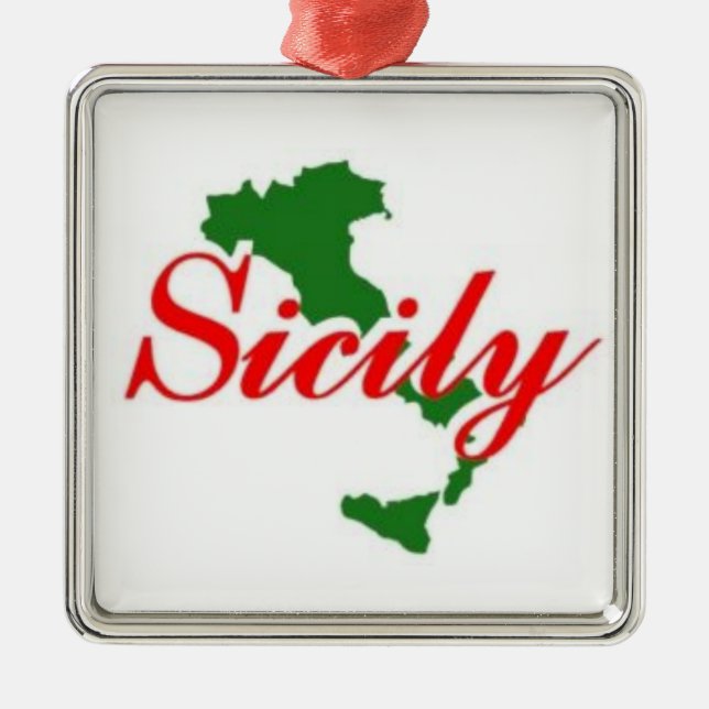 SICILY - THE ITALIAN ORNAMENT FOR YOUR TREE (Front)