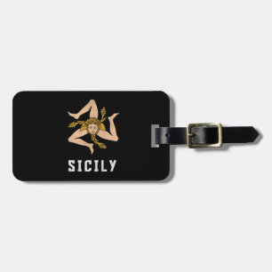 Sicily Vintage Style Flag Luggage Tag