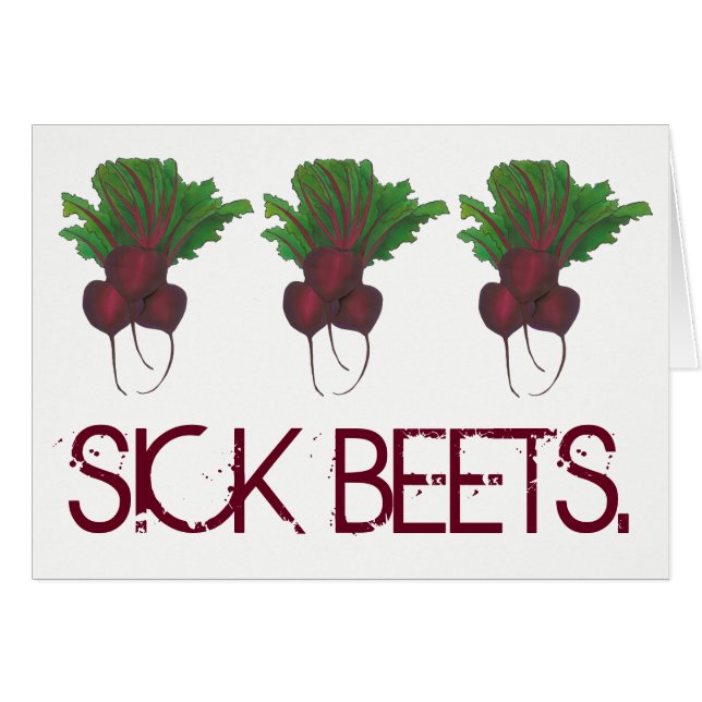 Sick Beets (Beats) Red Beet Vegetarian Funny Food (Front Horizontal)