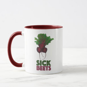 Sick Beets (Beats) Red Beet Vegetarian Funny Music Mug