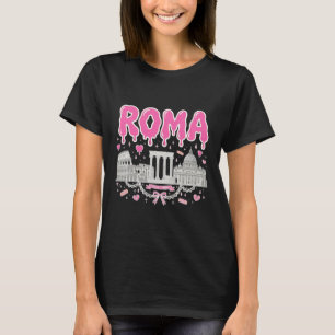 Sick Cute Roma Pink Drippy Colosseum Vatican Gift T-Shirt