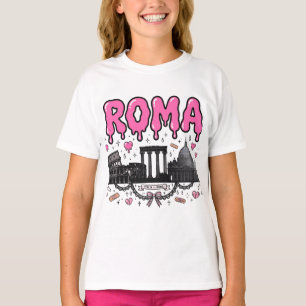 Sick Cute Roma Pink Drippy Colosseum Vatican Gift T-Shirt