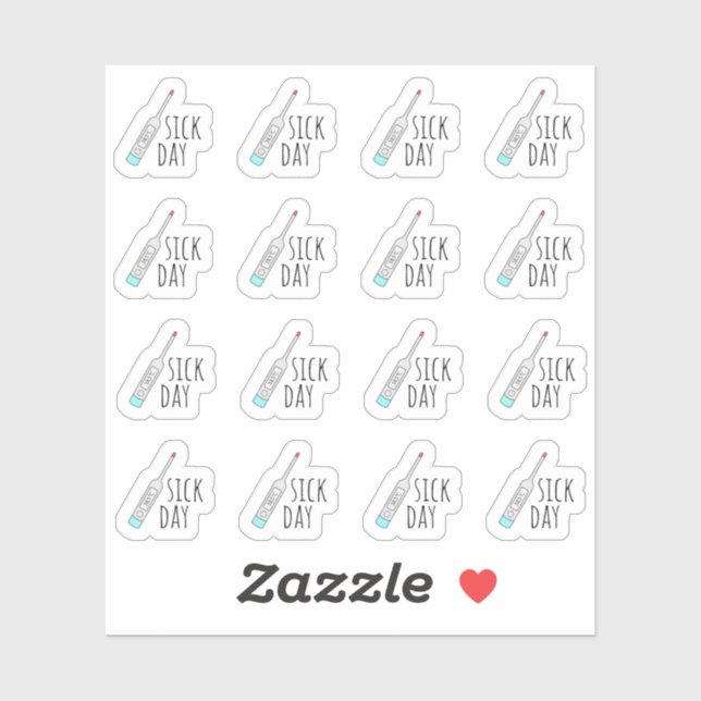 Sick Day Reminder Mini Thermometer Bujo Planner (Sheet)