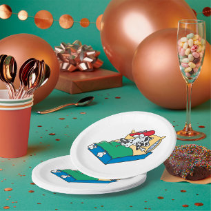 Sick Dog In Bed Paper Plate