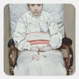 Sick Girl Square Sticker