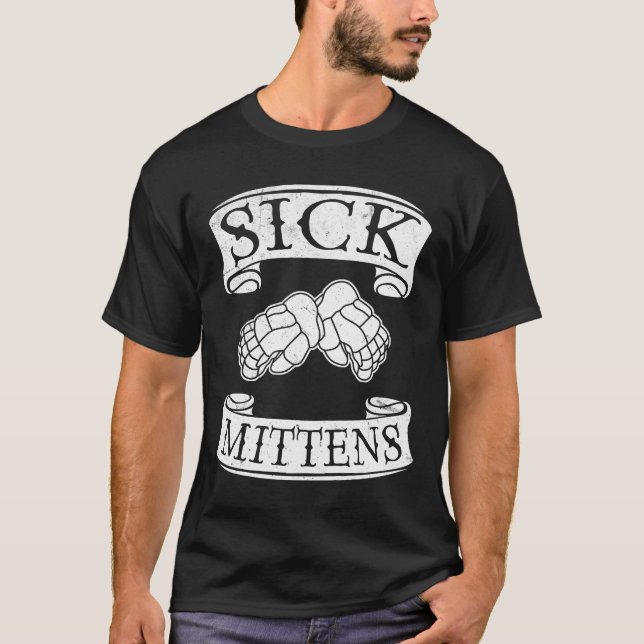 Sick Mittens Hockey Shirsey With Backprint T-Shirt (Front)