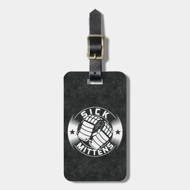 Sick Mittens Ice Hockey Slang Luggage Tag (Front Vertical)
