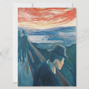 Sick Mood at Sunset, Despair (by Edvard Munch) Card