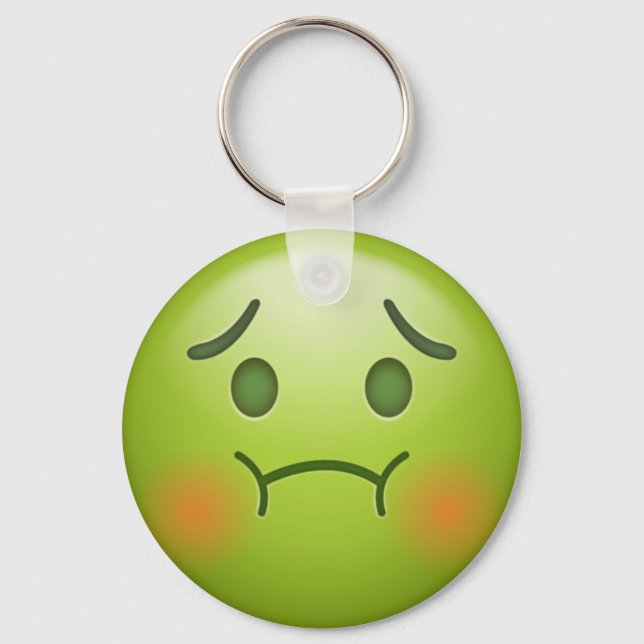 Sick note Emoji Face Key Ring (Front)