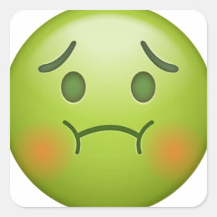 Sick note Emoji Face Square Sticker