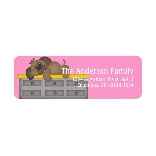 Sick Puppy Dog d3 Return Address Labels (Front)