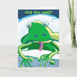 sick sad frog, Not too well? Card