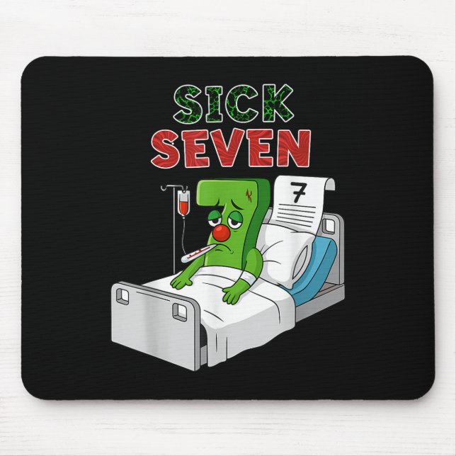 Sick Seven 67 Costume Fun 6 7 Meme Wordplay Design Mouse Mat (Front)