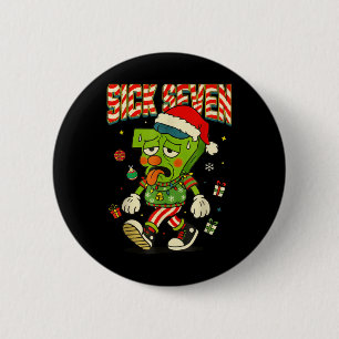 Sick Seven 67 Costume Funny Christmas Santa Men Ki 6 Cm Round Badge