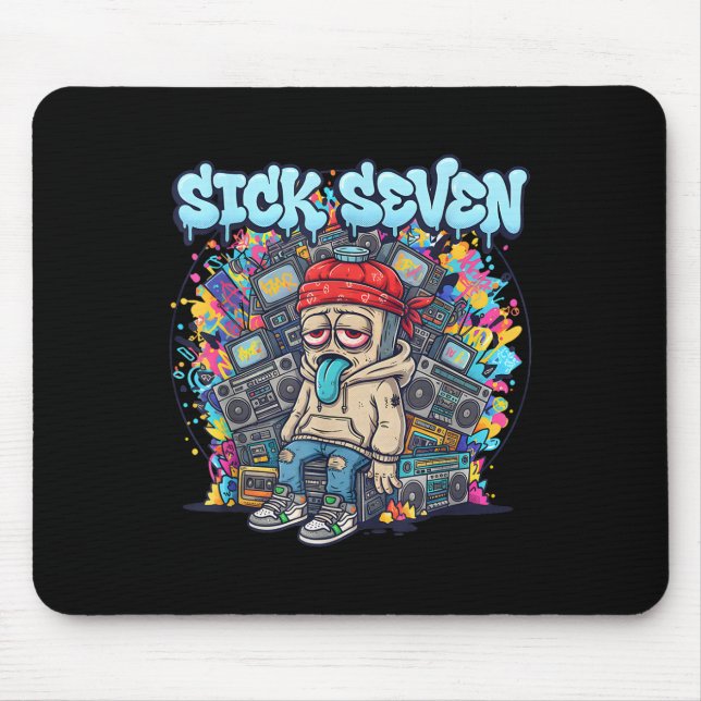 Sick Seven 67 Graffiti Meme Six Seven Fun Street U Mouse Mat (Front)