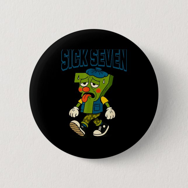 Sick Seven 67 Halloween Costume For Pular Design  6 Cm Round Badge (Front)