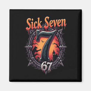 Sick Seven 67 Halloween Costume Fun Halloween Desi Magnet