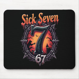 Sick Seven 67 Halloween Costume Fun Halloween Desi Mouse Mat