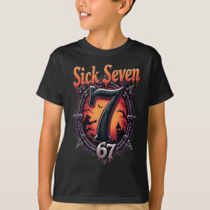 Sick Seven 67 Halloween Costume Fun Halloween Desi T-Shirt