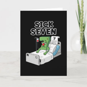 Sick Seven 67 Halloween Costume Fun Wordplay Desig Card