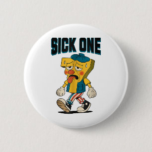 Sick Seven 67 Halloween Costume Fun Wordplay Girls 6 Cm Round Badge