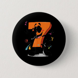 Sick Seven 67 Meme Brainrot Halloween Outfit Idea  6 Cm Round Badge