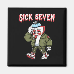 Sick Seven 67 Meme Funny Gen Alpha Slang Brainrot Magnet