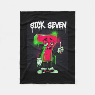 Sick Seven 67 Meme Halloween Costume Fun Retro Hum Fleece Blanket