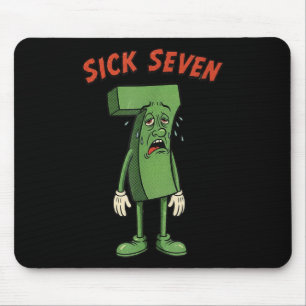 Sick Seven 67 Meme Halloween Costume Fun Retro Hum Mouse Mat