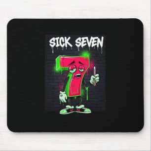 Sick Seven 67 Meme Halloween Costume Fun Retro Hum Mouse Mat