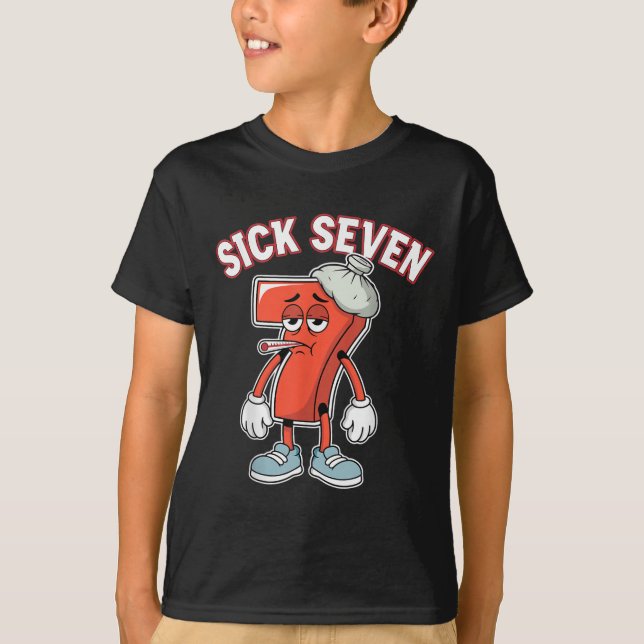 Sick Seven 67 Meme Six Seven Fun Wordplay  T-Shirt (Front)