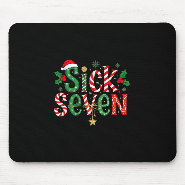 Sick Seven Funny Meme 67 Six Seven Funny Christmas Mouse Mat (Front)