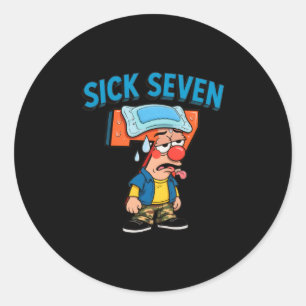 Sick Seven Funny Meme 67 Six Seven Halloween Costu Classic Round Sticker