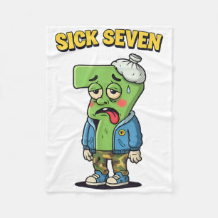 Sick Seven Funny Meme Trending 6 7 Halloween Costu Fleece Blanket