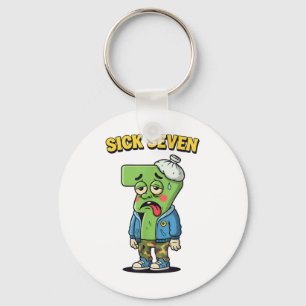Sick Seven Funny Meme Trending 6 7 Halloween Costu Key Ring