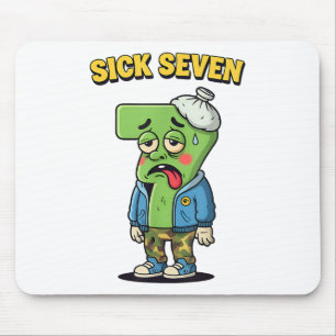 Sick Seven Funny Meme Trending 6 7 Halloween Costu Mouse Mat
