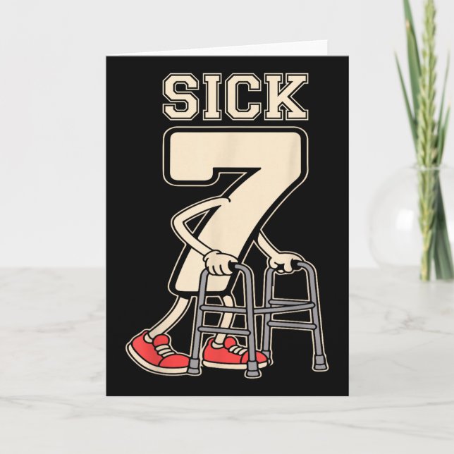 Sick Seven Meme 67 Funny Sick 7 Seven With A Chrom Card (Front)