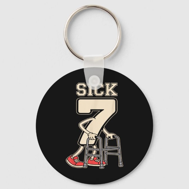 Sick Seven Meme 67 Funny Sick 7 Seven With A Chrom Key Ring (Front)