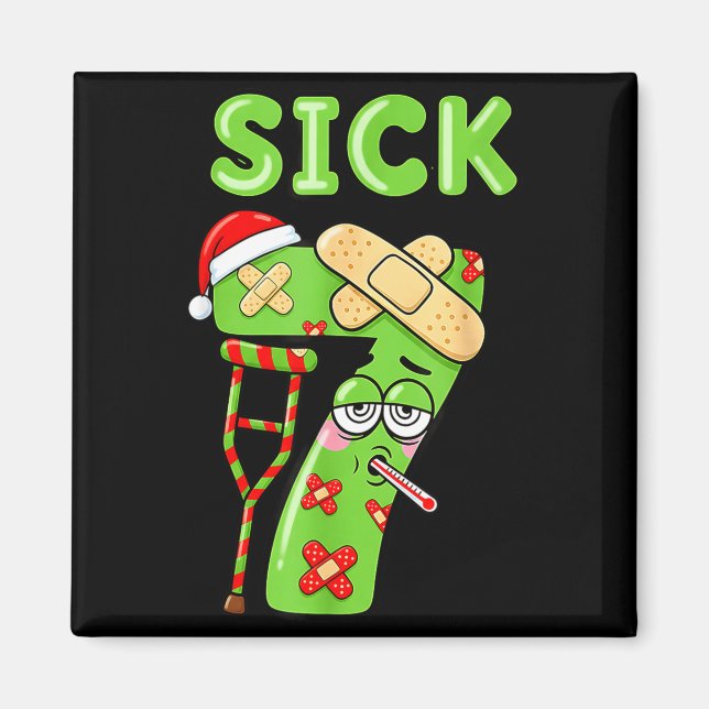 Sick Seven Meme 67 Number Santa Hat Christmas Men  Magnet (Front)