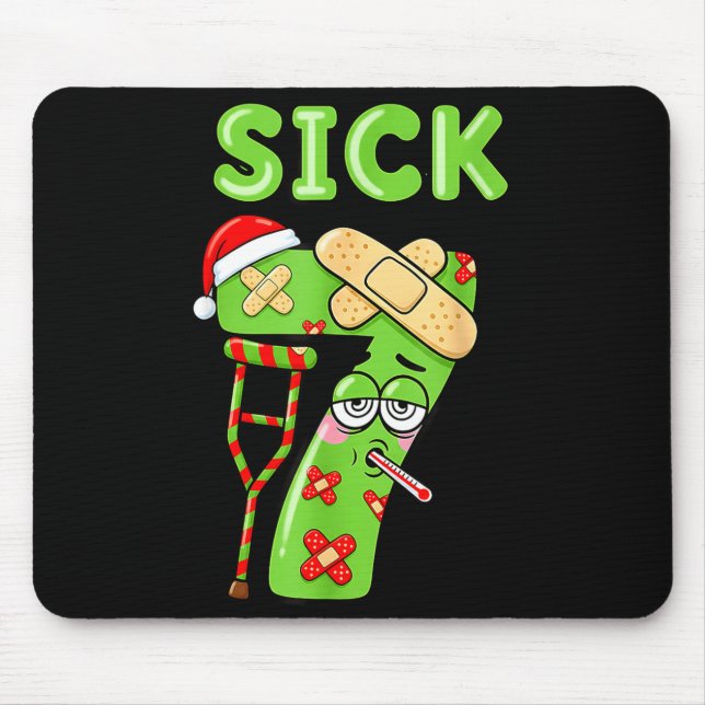 Sick Seven Meme 67 Number Santa Hat Christmas Men  Mouse Mat (Front)