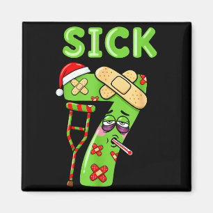 Sick Seven Meme 67 Six Seven Santa Hat Christmas P Magnet