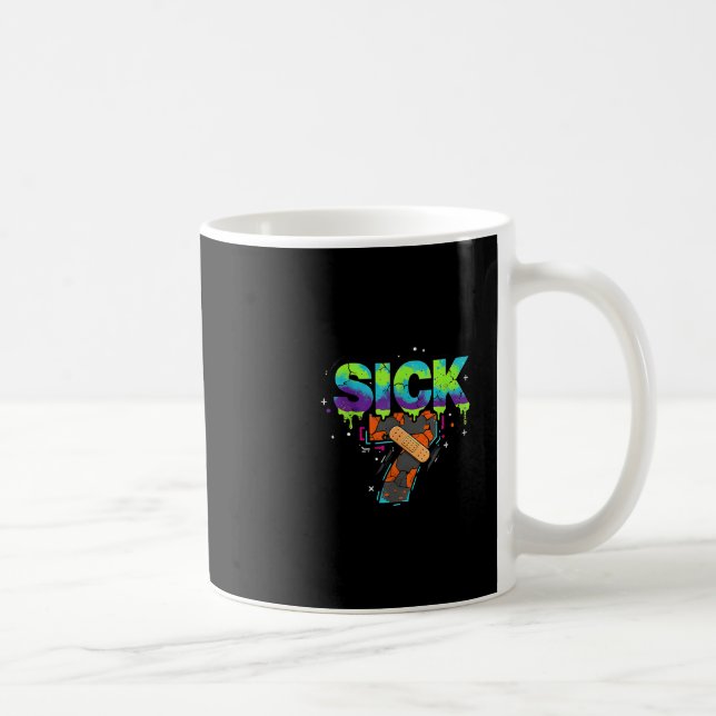 Sick Seven Meme Graffiti Drip Fun Wordplay  Coffee Mug (Right)